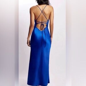Meshki Royal Blue Satin Dress